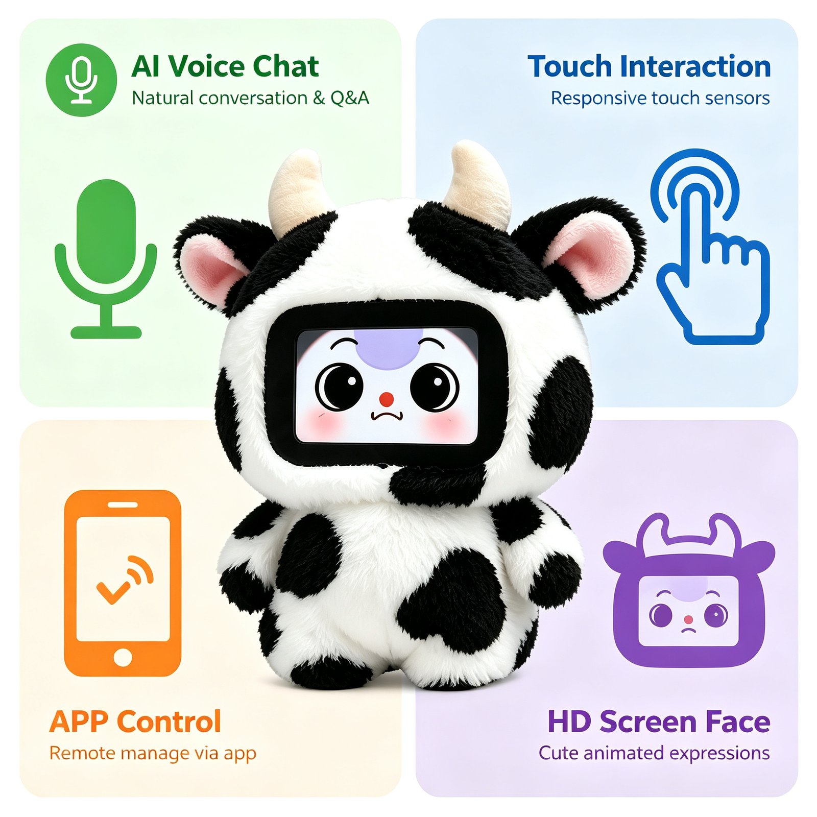 AI Cow Plush Toy — Interactive AI Plush by niokyar