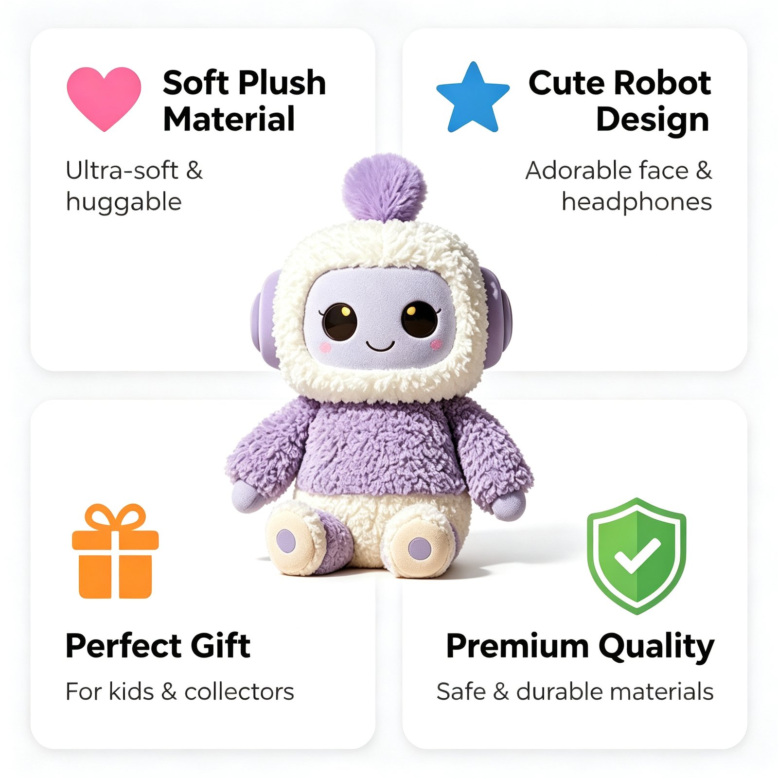 Cute AI Robot Plush Doll — Interactive AI Plush by niokyar