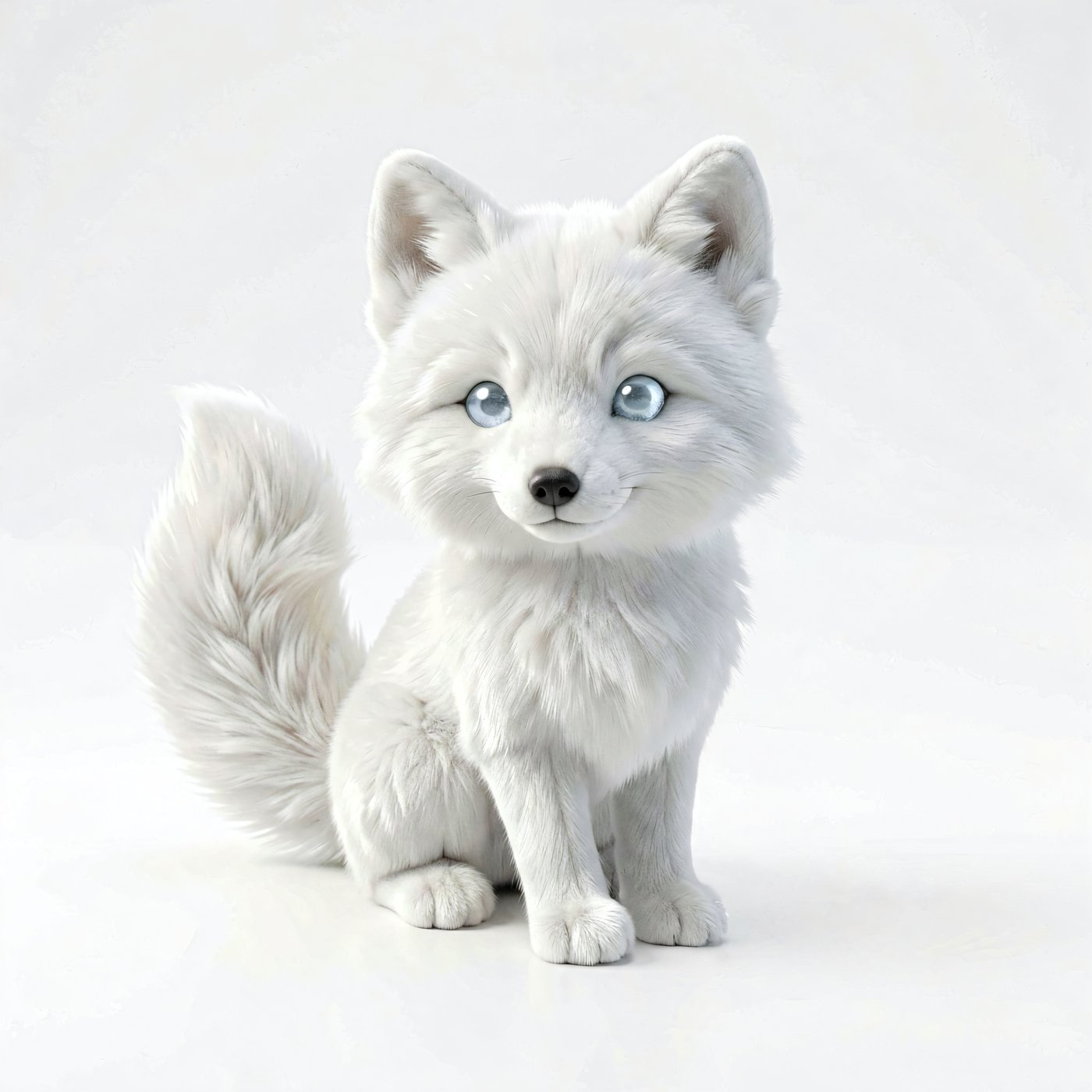 Talking AI Arctic Fox Snowy — AI Companion Plush by niokyar