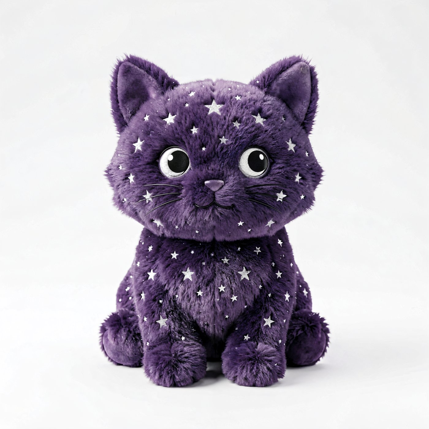 Talking AI Galaxy Cat — purple star-pattern cat AI plush toy
